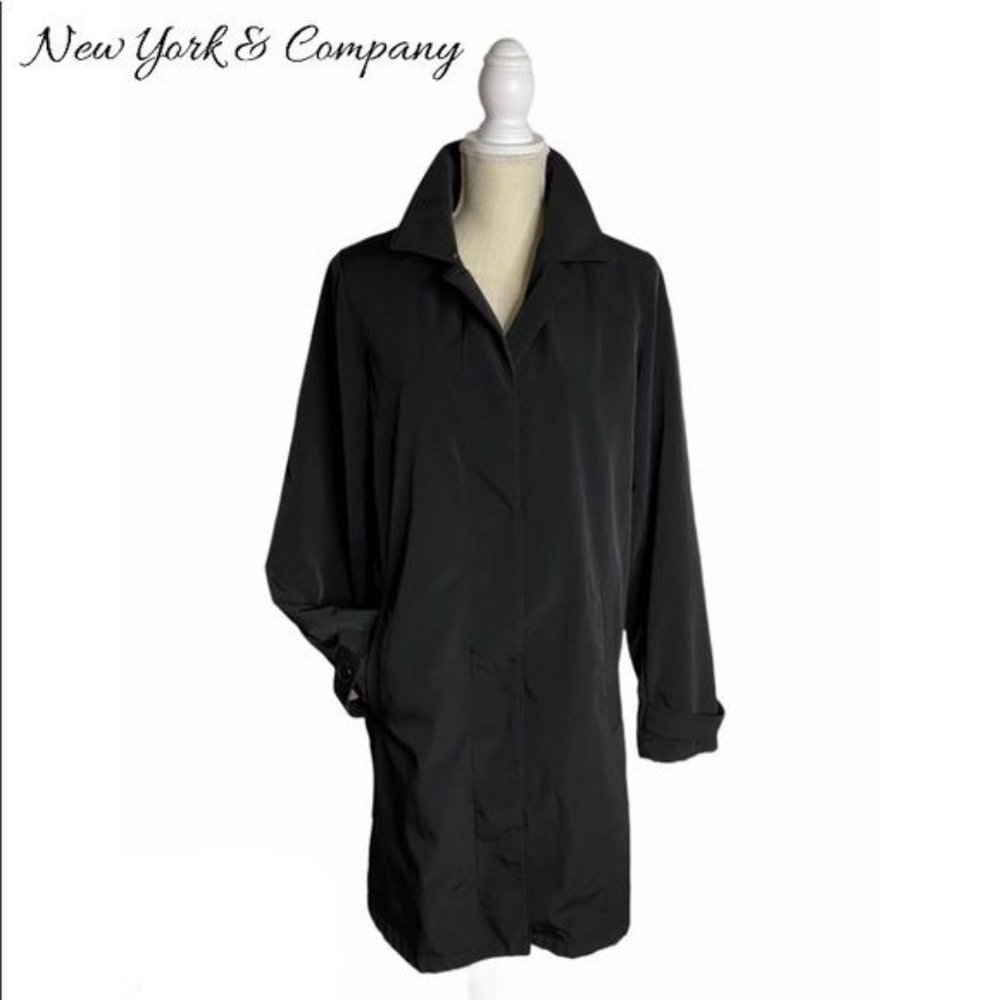 New York & Company Black Trench Coat